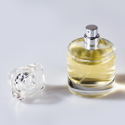 Botol Parfum Kaca Pompa Semprot Bulat Pendek yang Jelas 50ml